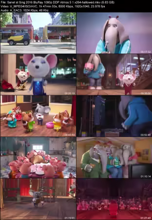 Sing 2016 BluRay 1080p DDP Atmos 5.1 x264-hallowed