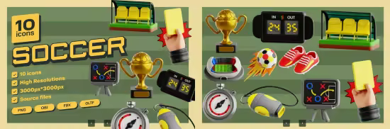 EE - Soccer 3D Icon Set J6QE8Q6