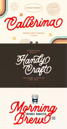 EE - Callerina - Vintage Script Typeface G56UQ7V