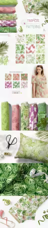 Tropical Patterns - Watercolor Flowers