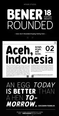 EE - Bener Rounded - Sans Serif Rounded Display Family BVSTPAB