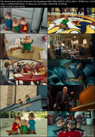 Alvin and the Chipmunks The Squeakquel 2009 1080p WEB-DL HEVC x265 5.1 BONE