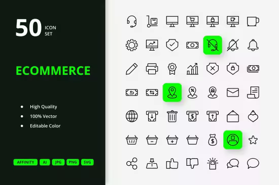 EE - Ecommerce Icons SWLHN28