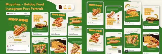 EE - Mayofros - Hotdog Food Instagram Post Portrait NAZLP54