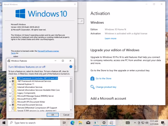 Windows 10 22H2 build 19045.6812 Aio 16in1 Preactivated January 2026