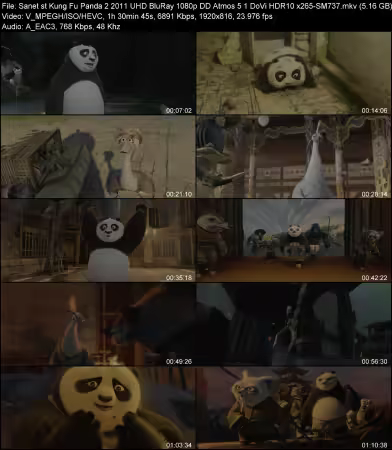 Kung Fu Panda 2 2011 UHD BluRay 1080p DD Atmos 5.1 DoVi HDR10 x265-SM737
