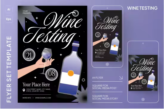 EE - Wine Tasting Flyer Set 2T9GDMQ