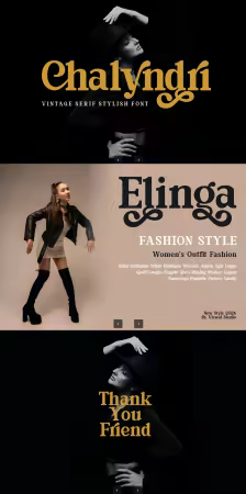 EE - Chalyndri - Modern Vintage Serif Font EELBUHT