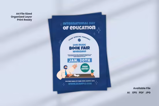 EE - Handdrawn International Day of Education Flyer YN9QP7L