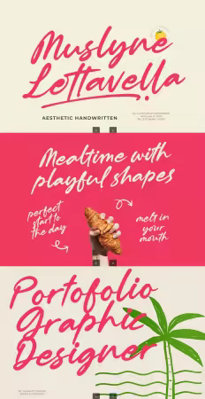 EE - Muslyne Lettavella – Aesthetic Handwritten Font MR887Z6