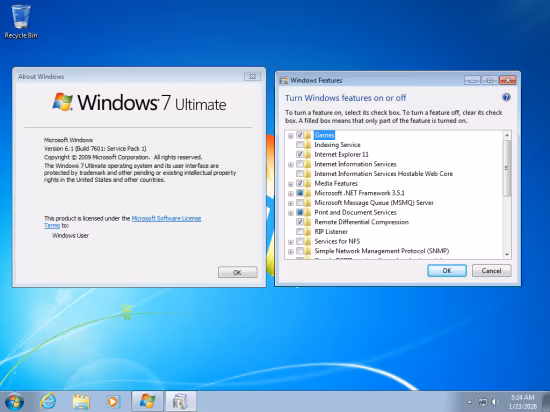 Windows 7 Ultimate SP1 Multilingual Preactivated January 2026