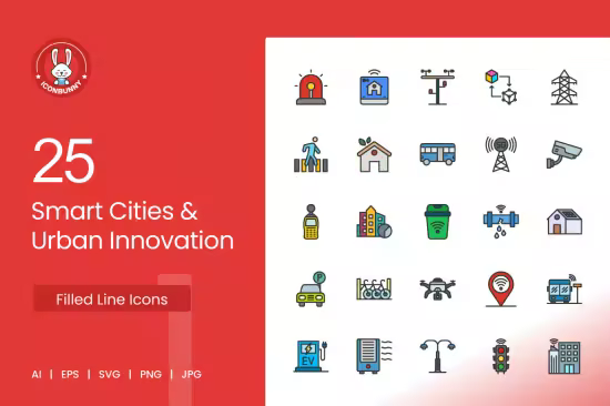 EE - 25 Smart Cities &amp; Urban Innovation Filled Line DFS44MQ