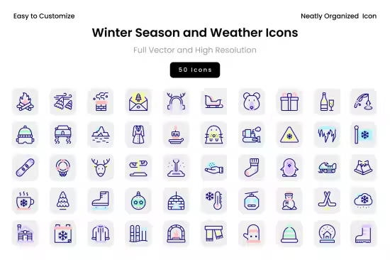 EE - Winter Season and Weather Icons KJD2RR8