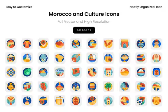 EE - Morocco and Culture Icons JKFPDLK