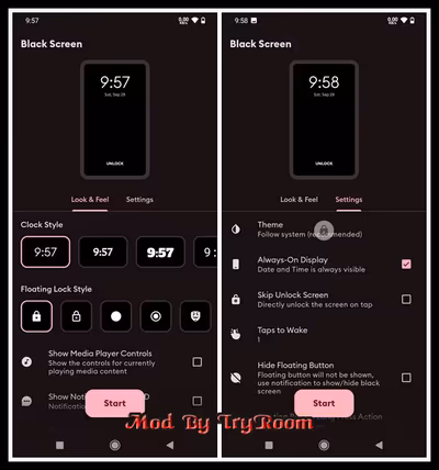 Black Screen: video screen off v2.0.1