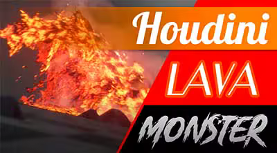 Houdini Snake Lava Monster Project