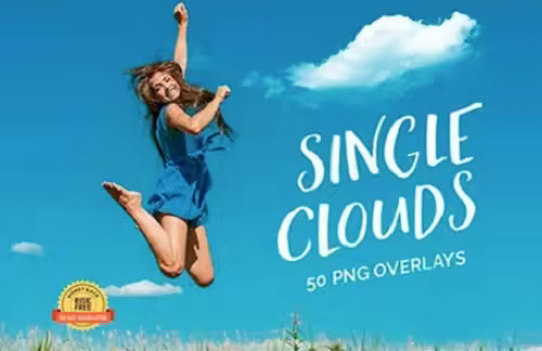 50 Single Clouds Photo Overlays 27028119