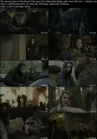 Dawn of The Planet Of The Apes 2014 1080p DS4K BluRay x265 10-bit HDR AAC 7 1 WeSLeY