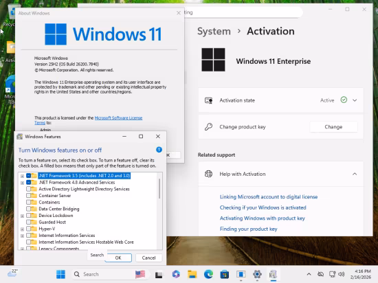 Windows 11 Enterprise/Iot Enterprise 25H2 Build 26200.7840 (No TPM Required) With Office 2024 Pro Plus Multilingual Preactivated February 2026