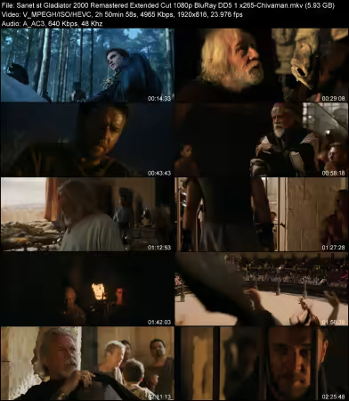 Gladiator 2000 Remastered Extended Cut 1080p BluRay DD 5.1 x265-Chivaman