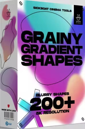 Grainy Gradient Shapes + Blurry Shapes[PNG]