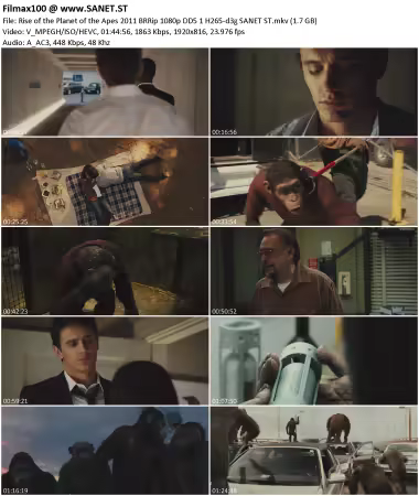 Rise of the Planet of the Apes 2011 BRRip 1080p DD5 1 H265-d3g