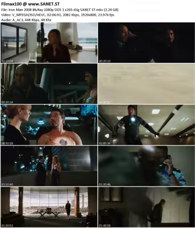 Iron Man 2008 BluRay 1080p DD5 1 x265-d3g