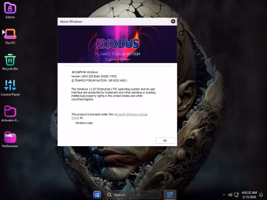 Windows 11 Iot Enterprise LTSC Super Lite 252 Build 26200.7705 Exodus Edition