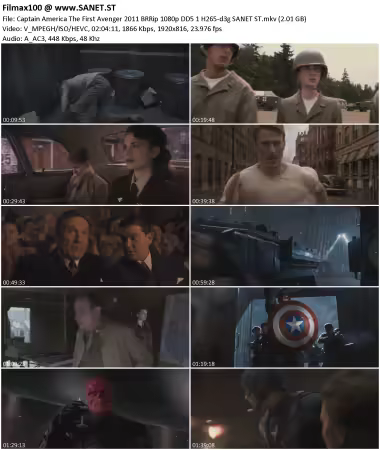 Captain America The First Avenger 2011 BRRip 1080p DD5.1 H265-d3g