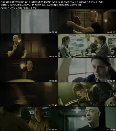Whiplash 2014 1080p DS4K BluRay x265 10-bit HDR AAC 7.1 WeSLeY