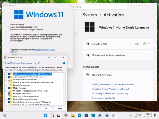 Windows 11 Aio 16in1 25H2 Build 26200.7627 (No TPM Required) Preactivated January 2026