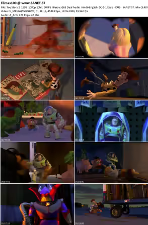 Toy Story 2 1999 1080p 10bit 60FPS Bluray x265 Dual Audio Hindi+English DD 5.1 Esub -DUS-