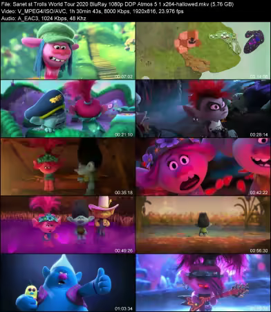 Trolls World Tour 2020 BluRay 1080p DDP Atmos 5.1 x264-hallowed