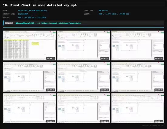Microsoft Excel Pivot Table &amp; Pivot Chart