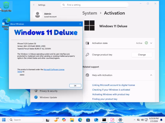 Windows 11 Pro 26H1 Build 28000.1450 Deluxe 11 Edition (Preview)