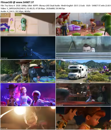 Toy Story 4 2019 1080p 10bit 60FPS Bluray x265 Dual Audio Hindi+English DD 5.1 Esub -DUS-