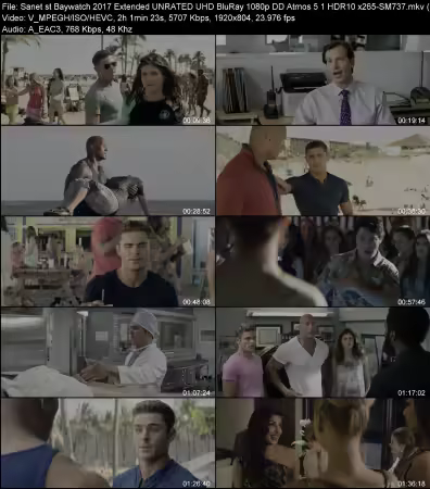 Baywatch 2017 Extended UNRATED UHD BluRay 1080p DD Atmos 5.1 HDR10 x265-SM737
