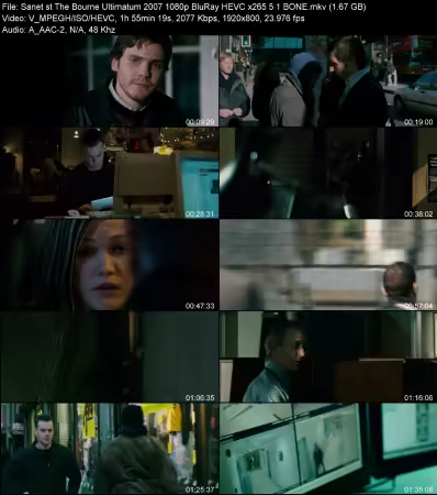 The Bourne Ultimatum 2007 1080p BluRay HEVC x265 5.1 BONE