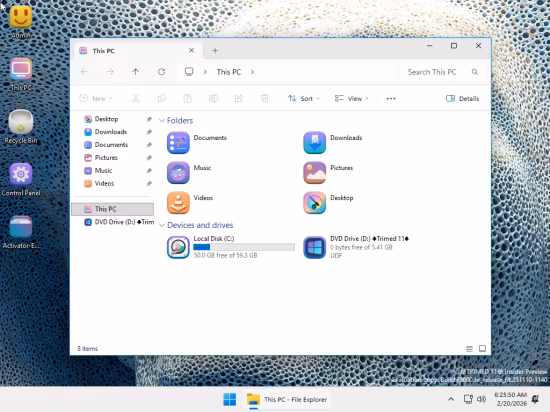 Windows 11 Pro Super Lite 26H2 Build 28020.1546 Trimed 11 Edition (Preview)