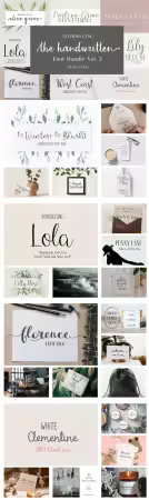 Handwritten Font Bundle Vol.2 - 10 Premium Fonts