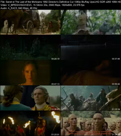 The Last of the Mohicans 1992 Directors Definitive Cut 1080p BluRay UpsUHD SDR x265 10Bit HEVC Eng DDP 5 1 ViTO