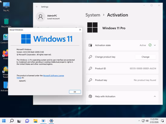 Windows 11 Pro Ultra Lite 25H2 Build 22000.918 MPB Porcelain Edition