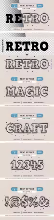 Retro Star - Editable Text Effect for Illustrator