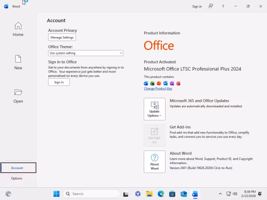 Windows 11 Pro 25H2 Build 26200.7840 (No TPM Required) With Office 2024 Pro Plus Multilingual Preactivated February 2026