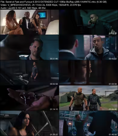 Fast and Furious 6 2013 EXTENDED CUT 1080p BluRay x265-YAWNTiC