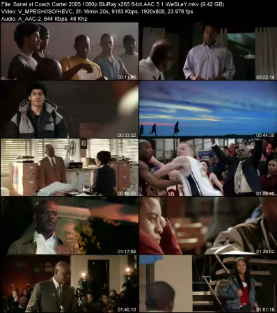 Coach Carter 2005 1080p BluRay x265 8-bit AAC 5.1 WeSLeY