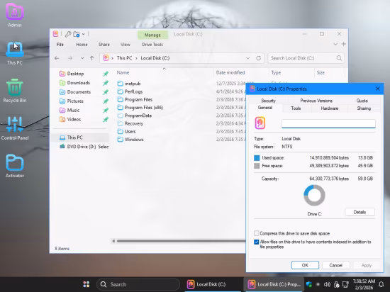 Windows 11 Pro Lite 25H2 Build 26200.7462 Select 11 Edition