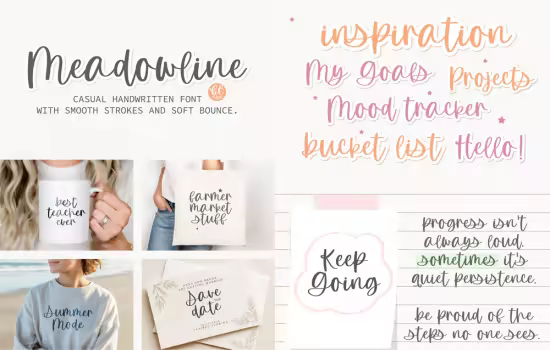 Meadowline - Casual Handwritten Script Font