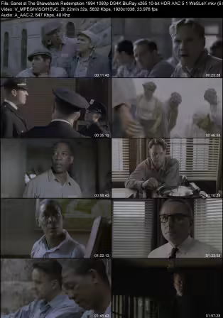 The Shawshank Redemption 1994 1080p DS4K BluRay x265 10-bit HDR AAC 5.1 WeSLeY