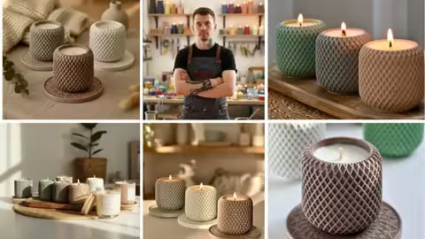 Artisan Candle Making: Craft Gypsum Vessels &amp; Soy Candles